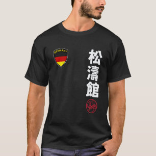 Team Karate Shotokan German Flag Kanji Japanese Ma T-Shirt