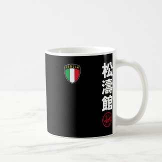 Team Karate Shotokan Italy Flag Kanji Japanese Mar Coffee Mug
