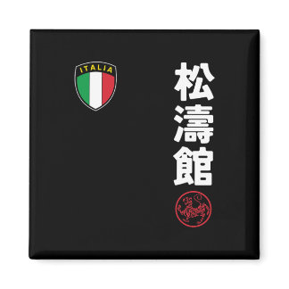 Team Karate Shotokan Italy Flag Kanji Japanese Mar Magnet