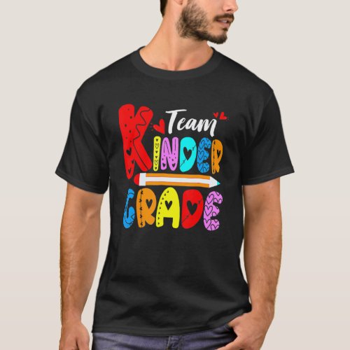 Team Kindergarten Boys Girls Teacher Student Back T-Shirt