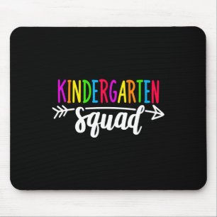 Team Kindergarten Squad Tee Teacher Byck To School Mouse Pad