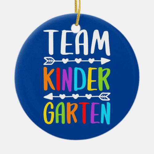 Team Kindergarten Teacher Back To School  Ceramic Ornament