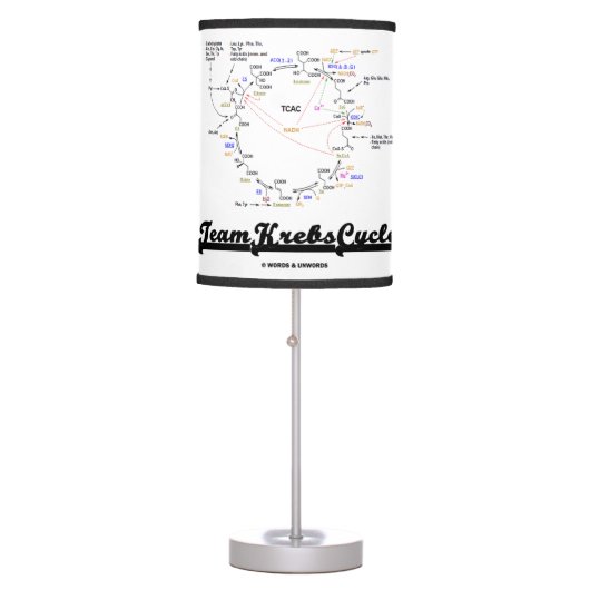 Team Krebs Cycle Citric Acid Cycle TCAC Table Lamp (Front)