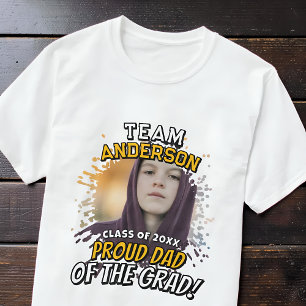 Team [Last Name] Proud Dad of the Grad Photo T-Shirt