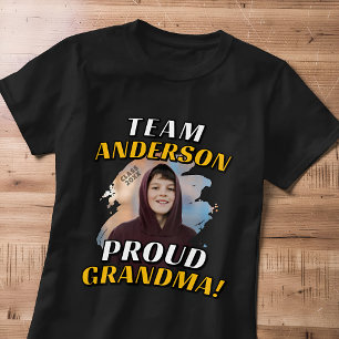 Team [Last Name] Proud Grandma Graduation Photo T-Shirt