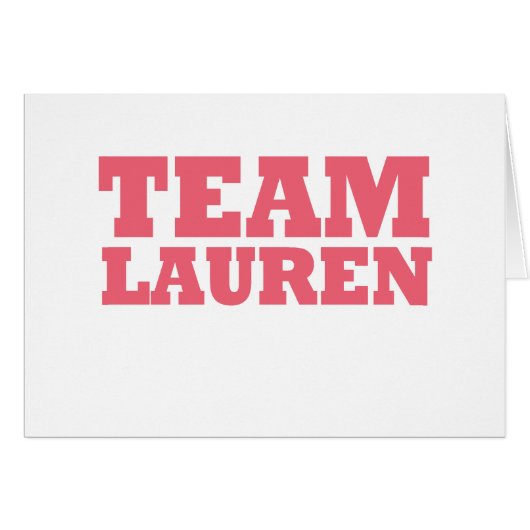 Team Lauren Cards (Front Horizontal)