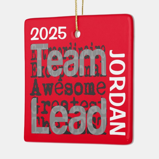 Team Leader Extraordinaire CUSTOM Ceramic Ornament (Left)