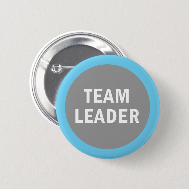 Team Leader identification badge Button (Front & Back)
