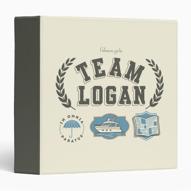 Team Logan Gilmore Girls Design 3 Ring Binder (Front/Spine)