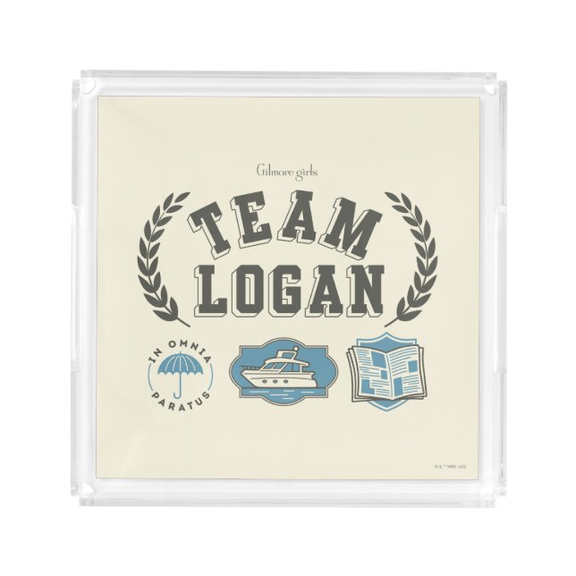 Team Logan Gilmore Girls Design Acrylic Tray (Front)