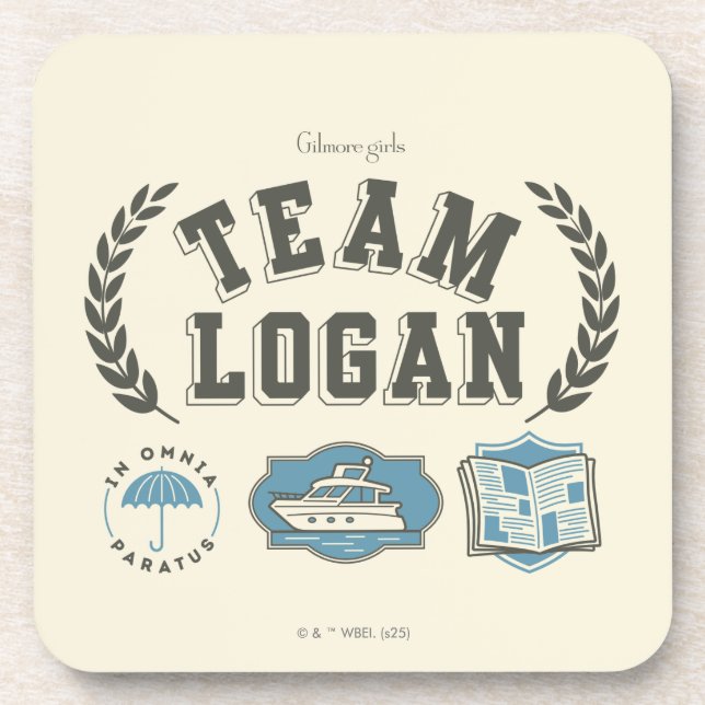 Team Logan Gilmore Girls Design Beverage Coaster (Front)