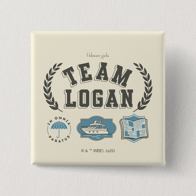 Team Logan Gilmore Girls Design Button (Front)