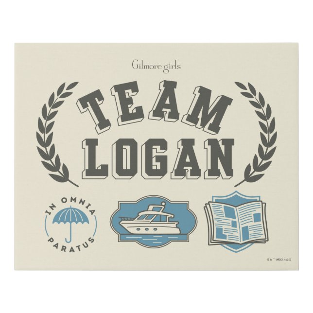 Team Logan Gilmore Girls Design Faux Canvas Print (Front)