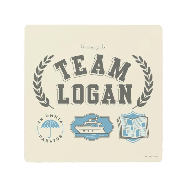 Team Logan Gilmore Girls Design Metal Print (Front)
