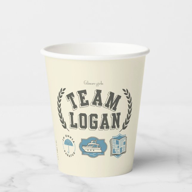 Team Logan Gilmore Girls Design Paper Cups (Front)