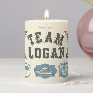 Team Logan Gilmore Girls Design Pillar Candle