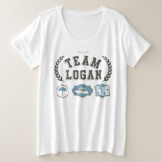 Team Logan Gilmore Girls Design Plus Size T-Shirt (Design Front)