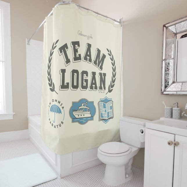 Team Logan Gilmore Girls Design Shower Curtain (In Situ)