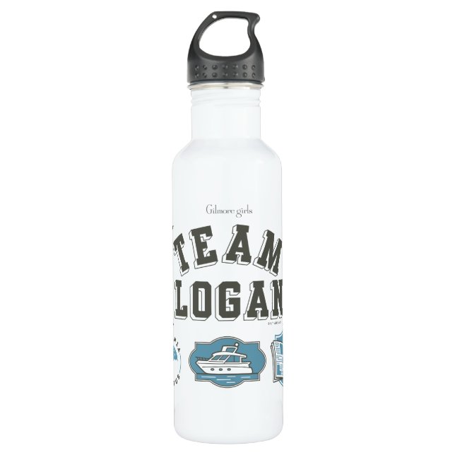 Team Logan Gilmore Girls Design Stainless Steel Water Bottle (Front)