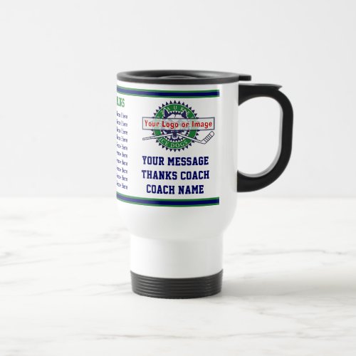 Team Logo All Players Names Hockey Coach Gifts Travel Mug