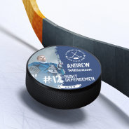 Team Logo Hockey Player Name Jersey Number & Photo Hockey Puck at Zazzle