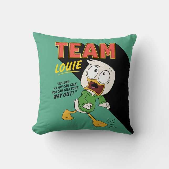 Team Louie Throw Pillow (Front)