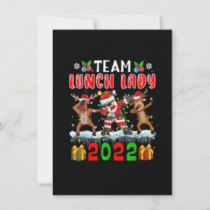 Team Lunch Lady 2022 Christmas Lights Dabbing Rein Invitation