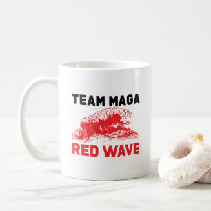 Team maga red wave coffee mug