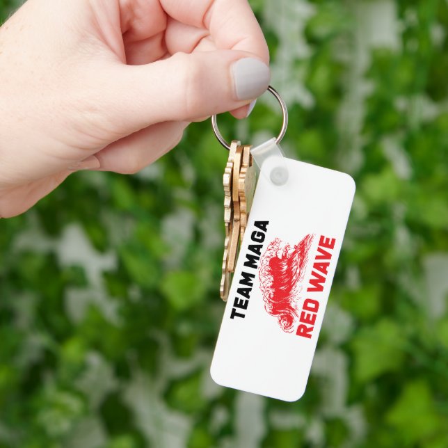 Team maga red wave keychain (Hand)