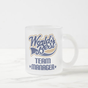 Team Manager Gift Frosted Glass Coffee Mug