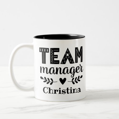 Team Manager Personalized Two_Tone Coffee Mug