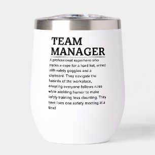 Team manager thermal wine tumbler