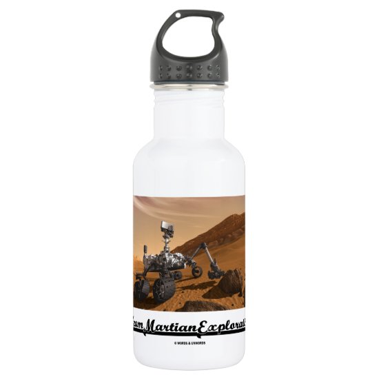 Team Martian Exploration (Curiosity Rover On Mars) Stainless Steel Water Bottle
