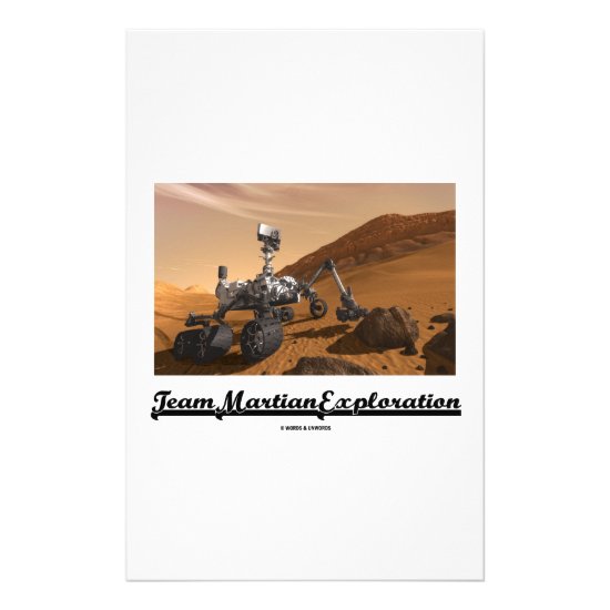 Team Martian Exploration (Curiosity Rover On Mars) Stationery