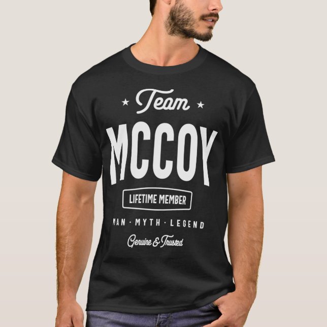 Team Mccoy Lifetime Member - Name T-Shirt (Front)