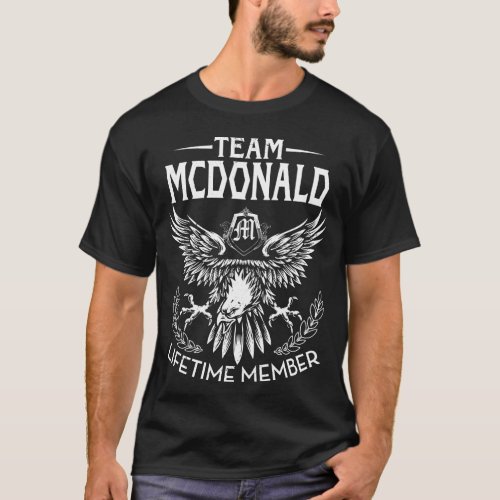 Team MCDONALD Lifetime Member Last Name T_Shirt