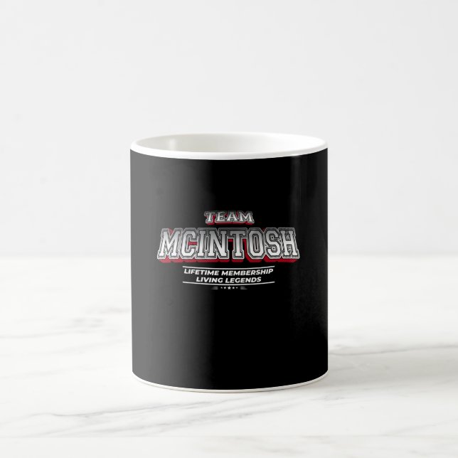 Team MCINTOSH Family Surname Last Name Member Coffee Mug (Center)