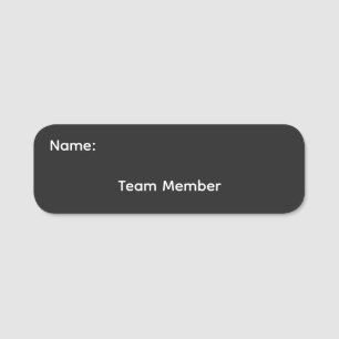 Team Member Classic Name Tag Magnetic