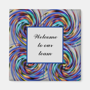 Team Member Welcome Colorful Business Magnet