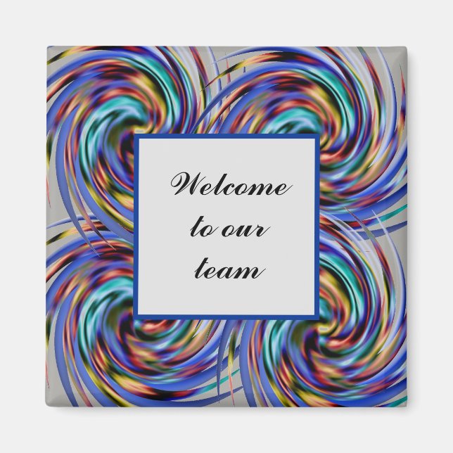 Team Member Welcome Colorful Business Magnet (Front)