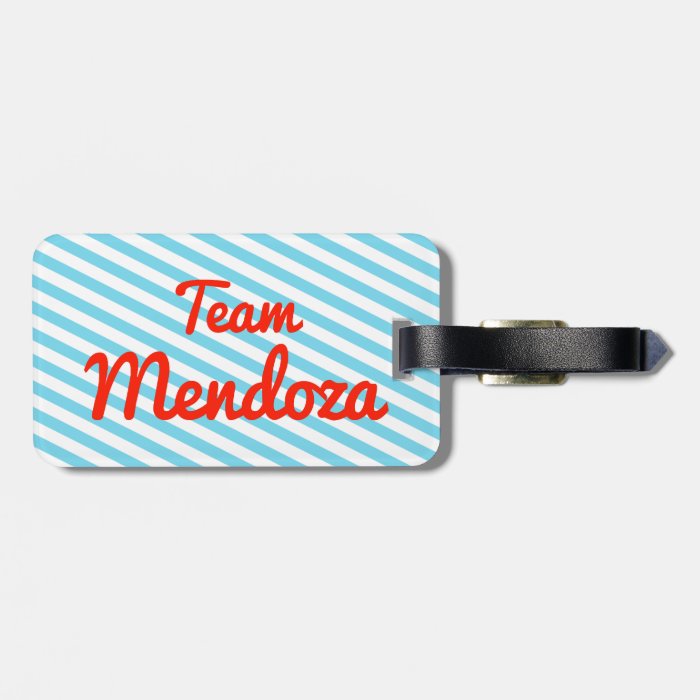 Team Mendoza Luggage Tag