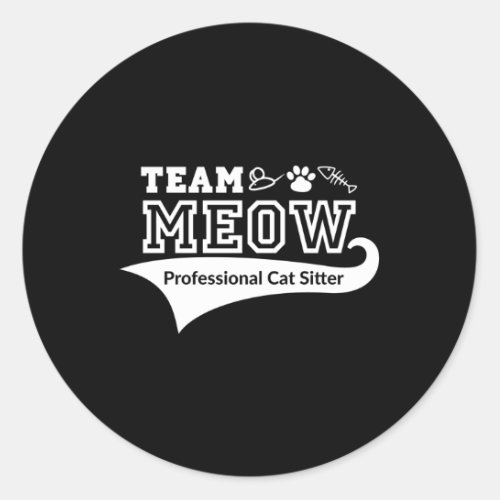 Team Meow Classic Round Sticker