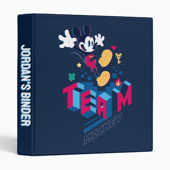 Team Mickey Digital World 3 Ring Binder (Front/Spine)