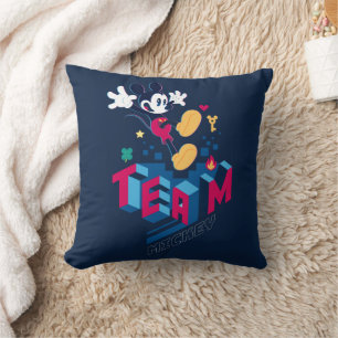 Team Mickey Digital World Throw Pillow