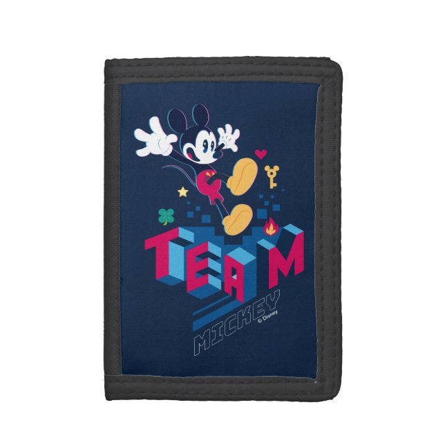 Team Mickey Digital World Tri-fold Wallet (Front Vertical)