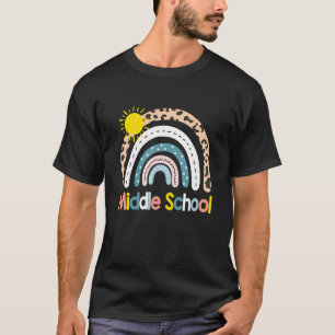 Team Middle School Squad Back To School Rainbow Ki T-Shirt