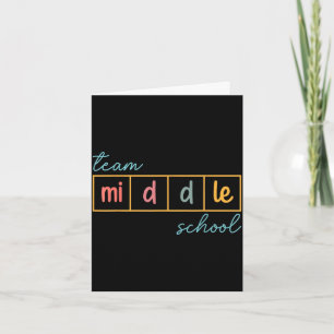 Team middle school squad middle school teacher card