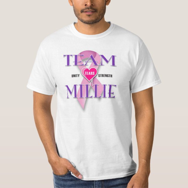 TEAM MILLIE CANCER WALK T-Shirt (Front)