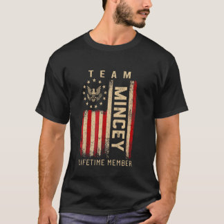 Team MINCEY Lifetime Member American Flag T-Shirt