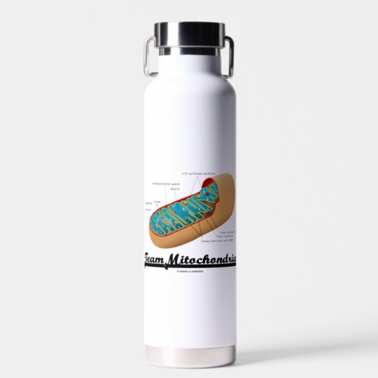 Team Mitochondria Mitochondrion Humor Water Bottle